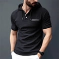 thumbnail image 2 of Men’s Short Sleeve Hoodie Sweatshirt Outdoor Casual Spring Summer Top, 2 of 5