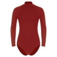 thumbnail image 4 of Doomiva Men's Long Sleeve Bodysuit Leotard Tops Press Button Crotch Shirt Romper Pajamas Red XL, 4 of 7
