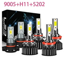 FZPJJNB For GMC Sierra 1500 2007-2013 LED Headlight High Low Beam Bulbs Fog Light