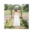 thumbnail image 5 of Sunny Fashion Girls Dress White Lace Flowy A-line Tiered Sleeveless Sundress Wedding Party 7 Years, 5 of 7