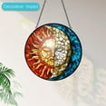 thumbnail image 4 of Sun and Moon Sun Catcher Stained Glass Window Hanging Handmade Stained Glass Suncatcher for Windows Hanging Celestial Sun Catchers Indoor Wall Decor Decoration for Garden Home Housewarming Gifts, 4 of 5