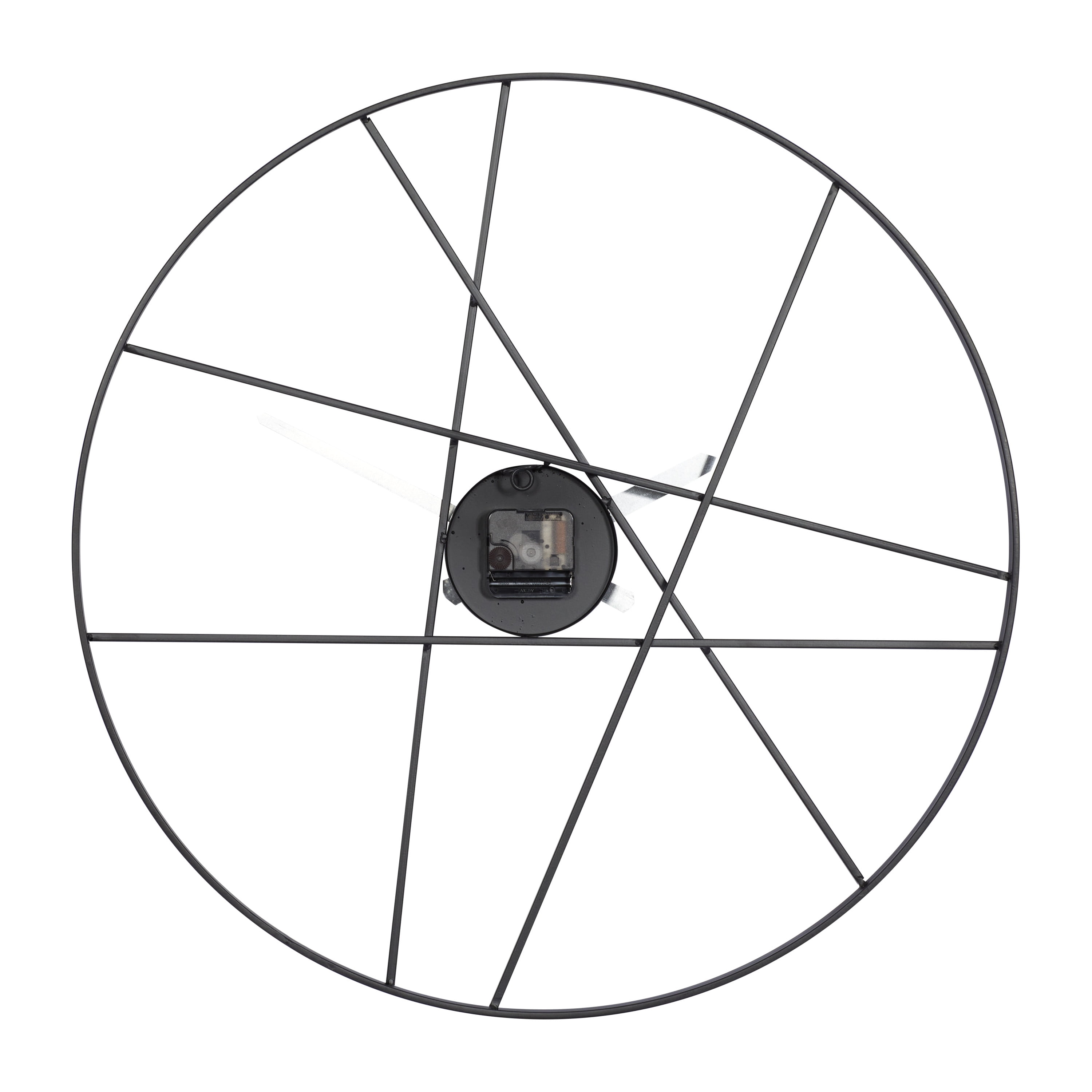 CosmoLiving by Cosmopolitan 24" Black Metal Open Frame Round Wall Clock