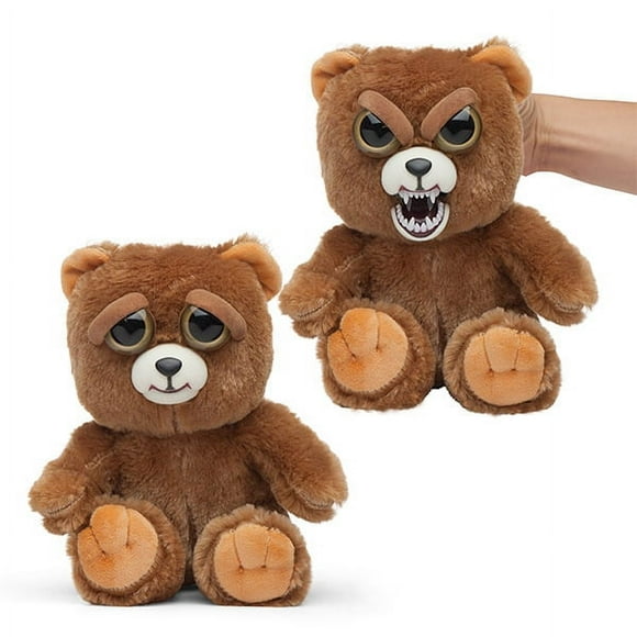 Feisty Pets Sir Growls-A-Lot- Adorable Plush Stuffed Bear that Turns Feisty with a Squeeze, 8.5" L