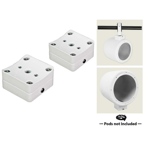 Pair MAC360W 360 Swivel Wakeboard Tower or Surface Mount Clamps 4 Rockville Pods