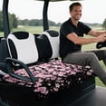 thumbnail image 5 of XYZCANDO Pink Cherry Blossom Golf Cart Seat Cover - 4 Storage Pockets Washable Non-Slip Universal 2-Seat Golf Cart Seat Protector, 5 of 9