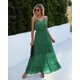 thumbnail image 3 of Vestido Maxi de Verano PRETTYGARDEN con Tirantes Finos Verde Talla L, 3 of 4