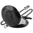 thumbnail image 1 of Reloj de bolsillo Realpoo de cuarzo para hombre con esfera de números arábigos y cadena, 1 of 8