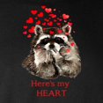 thumbnail image 3 of CafePress - Here's My Heart Cute Raccoon Blowing Kisses Quote - Long Sleeve Dark T-Shirt, 3 of 4