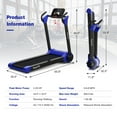thumbnail image 5 of Costway Folding 2.25HP Electric Treadmill Running Machine APP Control Bluetooth Blue, 5 of 9