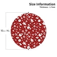thumbnail image 3 of Pofeuu Red Christmas Cheer. Print Leather Coasters Set of 6, Round Cups Mugs Mat Pad for Home Kitchen Heat Resistant Drink Coasters,Round Shape, 3 of 7