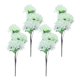 thumbnail image 4 of Ramo de 4 crisantemos artificiales con tallos de flores, crisantemos falsos, para cementerio, 4 of 8