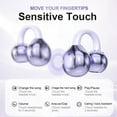 thumbnail image 3 of Earclip Bluetooth 5.4 Headphones, Wireless Earphones Clip on Earbud, Open Ear Ai Translation Ear Buds, Real Time Language Translator Earbuds, Ipx5 Waterproof, for iOS Android, 3 of 5