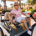 thumbnail image 3 of Golf Cart Seat Covers for 2 Seater,Gold Black Building Microfiber Cart Seat Towel Blanket,Modern Chic City Oil Painting Absorbent Breathable Non Slip Bench Seats Protector for Golf Course 51"x31", 3 of 9
