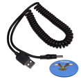 thumbnail image 1 of HQRP USB to DC 5V Cable for LaCie Rugged Hard Disk / Safe Mobile Hard Drive / Portable DVD +/-RW, Design by Sam Hecht Cord Lead Wire Adapter + HQRP Coaster, 1 of 4