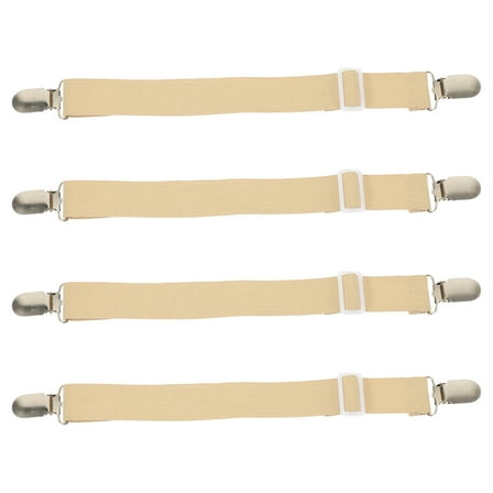 Khaki Metal Sheet Straps with Clips for Home Use Adjustable and 4pcs