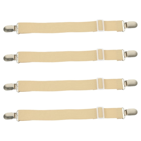 Khaki Metal Sheet Straps with Clips for Home Use Adjustable and 4pcs