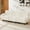 Beige, variant on Euroco Modern 3-seater Sofa 94.5" Sofa Couch Chenille Upholstered Sofa with Curved Armrests for Living Room, Apartment, Guest Room, Beige