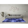 thumbnail image 3 of Ahgly Company Machine Washable Indoor Rectangle Patchwork Blue Transitional Area Rugs, 2' x 3', 3 of 4