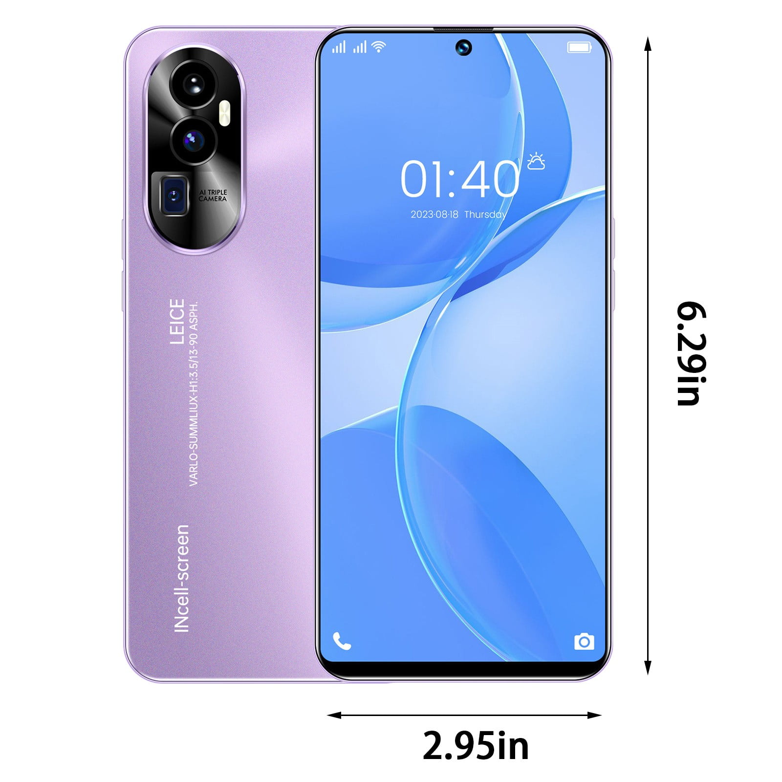 FYTPOV Android Phone, 7.3 Inch Android 13 Smart Phone 16GB Standby 7800mAh Network Mobile Phone, Cell Phones Unlocked