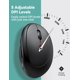 thumbnail image 4 of Mouse inalámbrico ergonómico TECKNET 4800 DPI 6 botones negro, 4 of 7