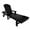 Black, variant on Laguna Adirondack Poly Reclining Chaise Lounge With Arms & Wheels, Red