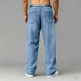 thumbnail image 6 of Dvprdro Mens Baggy Hip Hop Jeans Loose Fit Vintage Wide Leg Streetwear Denim Pants with Pockets, 6 of 9