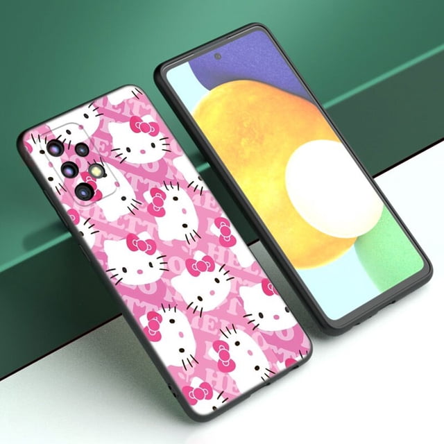 Funda bonita de gatito Kawaii Cat para Samsung A04 A21 A30 A50 A52 S A13 A14 A22 A23 A32 A53 A73 5G A11 A12 A31 A33 A51 A70 A71 A72 zhangmengya LED