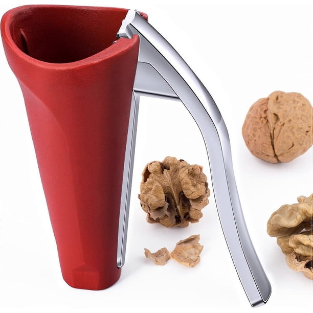 Nuts Cracker Clip Tool with Red Container, Walnut Clip Tool, Manual Nuts Opener, Nut Cracker