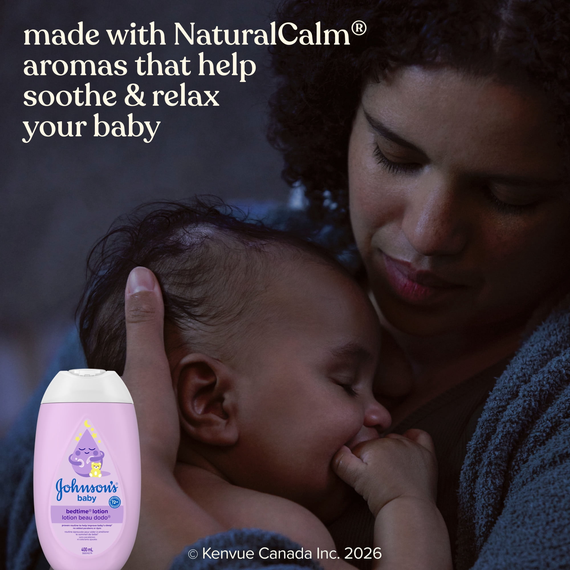 Johnson's Baby Bedtime Moisturizing Lotion and Cream for Dry Skin, 400 ml