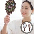 thumbnail image 3 of 1 Set of Girl Hand Mirror Adorable Makeup Mirror Household Mirror with Comb, 3 of 6