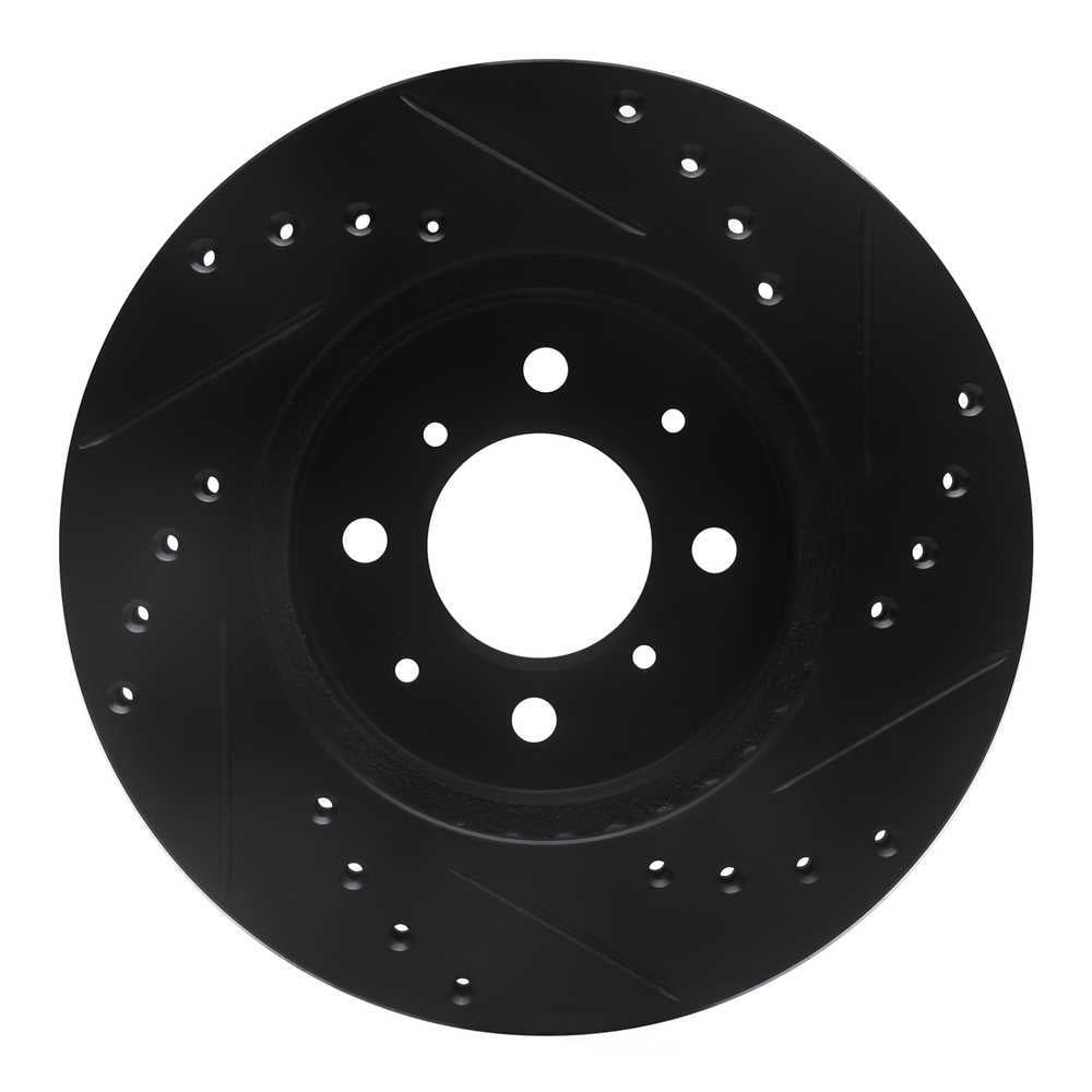 Dynamic Friction Company 633-59015L DFC Brake Rotor - Drilled And Slotted - Black