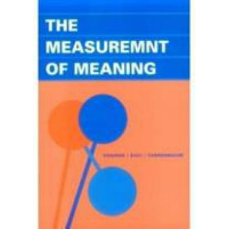 The Measurement of Meaning [Paperback - Used]