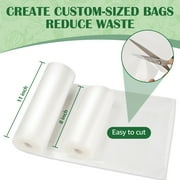 BoxLegend Vacuum Sealer Bags, 2 Pack 8x50,11x50 Combo Vacuum Seal Rolls for Food, 100 feet, Clear