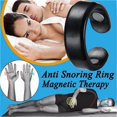 thumbnail image 2 of Anillo de control de azúcar en sangre de 2 piezas, anillo de terapia magnética, anillos magnéticos de cobre con apertura ajustable con imanes fuertes, negro, 2 of 5