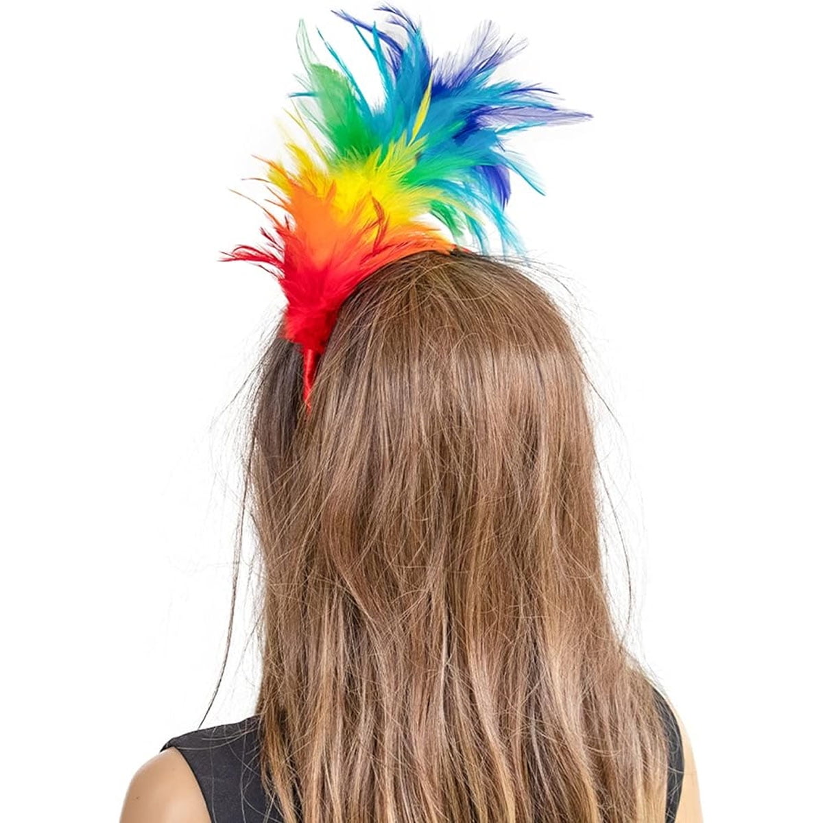 XKTEI 2 tocados de plumas de lentejuelas, diadema de los años 20, Mardi Gras para fiesta de carnaval, accesorio para disfraz de mujer (rojo-A