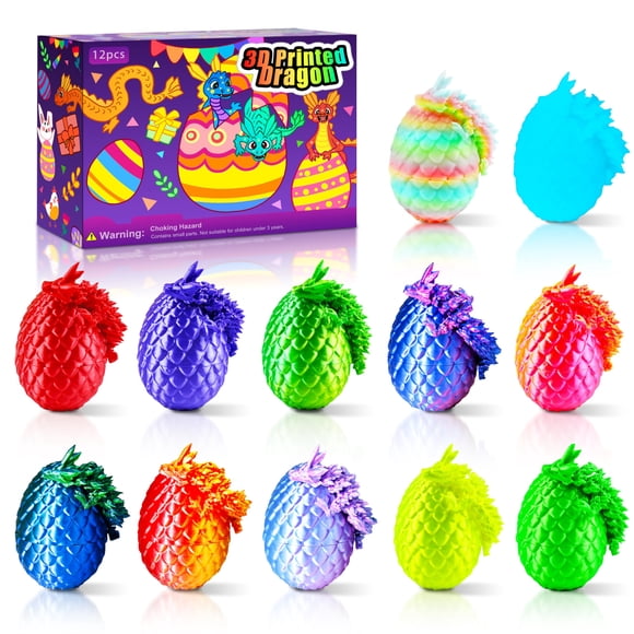 Set de huevos de dragón Impossmaker 3D con dragón en su interior x12
