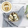 thumbnail image 4 of Metal Table Bell Table Bell Round Service Bell Counter Bell Call Bell ,8.5cm Diameter,Metal Service Bell for Kitchen,Restaurant,Bar,1 PCS Set（Golden）, kueat, 4 of 5
