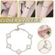 thumbnail image 2 of Lucky Titanium Steel Four-leaf Clover Bracelet Couple 18k Rose Gold Unfading, 2 of 3