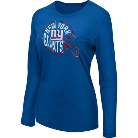 New York Giants Grilling - Women's Majestic Royal New York Giants Turn it Loose Long Sleeve T-Shirt