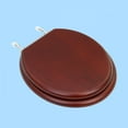 thumbnail image 2 of Renovator's Supply Wooden Round Toilet Seat with Lid Cherry Finish Seats for Toilet, 2 of 7
