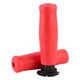 thumbnail image 2 of 2pcs 7/8in Vintage Rubber Throttle Handlebar Anti-Slip Motorcycle Handle Grip Modified PartsRed, 2 of 9