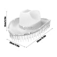 thumbnail image 2 of Ksruee Cowboy Hats for Women Glitter Cowgirl Hat Glitter Music Festival Head Cover Rhinestone Tassel Headdress for Photography Travel popular, 2 of 9