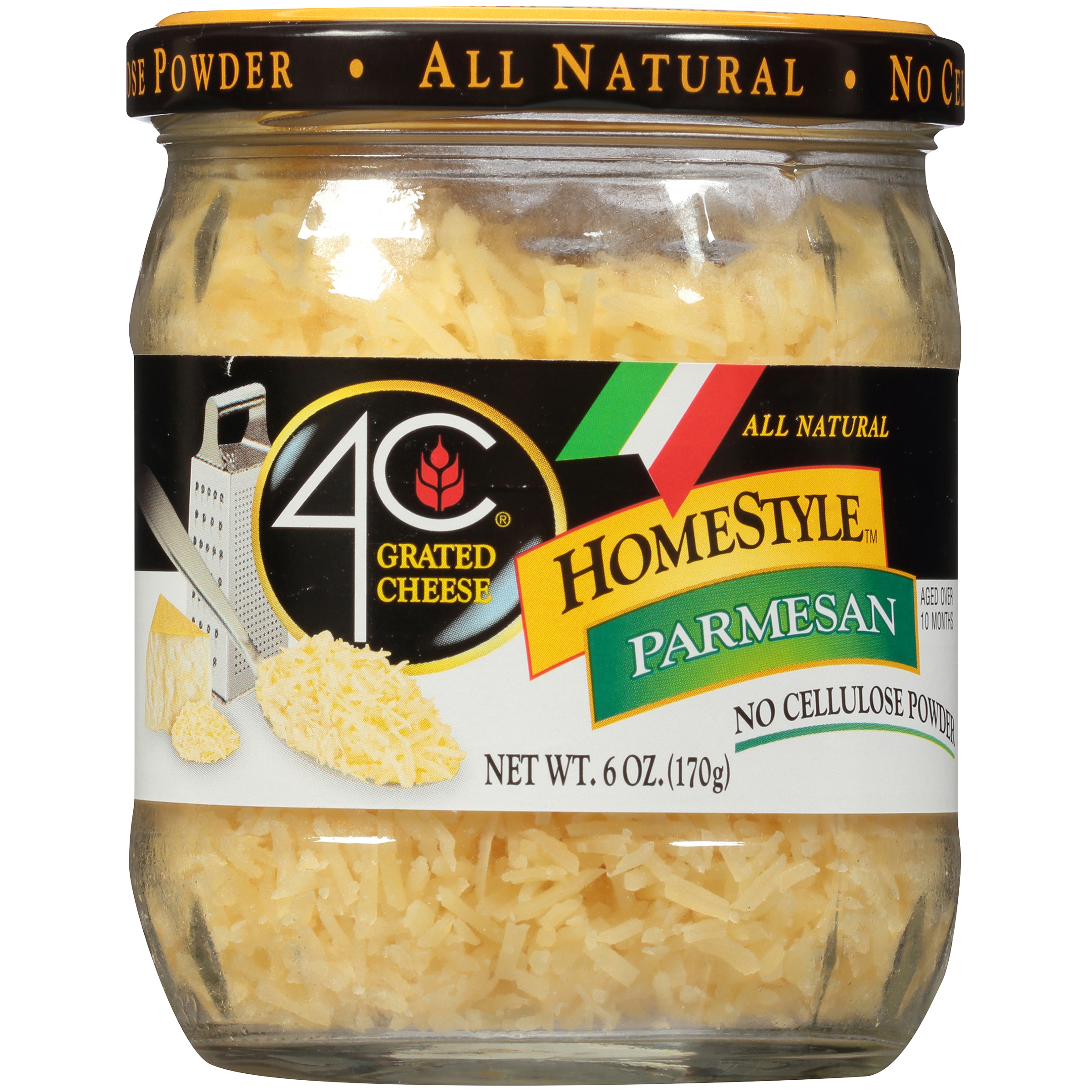4C Homestyle Parmesan Grated Cheese 6 oz Jar - image 2 of 10