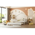 thumbnail image 3 of LOOM Full Size Wooden House Bed with Twin Size Trundle,White, 3 of 9