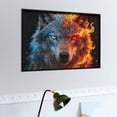 thumbnail image 2 of Lava and Frost Wolf Wooden Jigsaw Puzzle 1000 Pieces for Adults, Vibrant Contrast Pattern, Spatial Awareness Training, Hand-Eye Coordination, Classic Tabletop Puzzle, Indoor Hobby Activity, 2 of 5