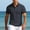 Dark Gray, variant on GSPCLAM Men's Everyday Solid Polo Shirts Short Sleeve Texture Tees Half Button Summer Essential Breathable Tops for Commute