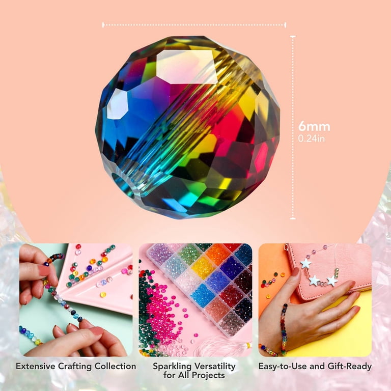 Incraftables Crystal Glass Beads Jewelry Making Kit, 1200 Pieces photo 3