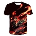 thumbnail image 2 of Camisetas Demon Slayer para bebé (niño o niña), camisetas de manga corta, novedad de verano, camisetas con estampado 3D, disfraces, camisetas de cuello redondo de Anime, camisetas Clothing5T Gao Jinjia LED, 2 of 2