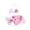 Pink, variant on Summer Girls' Leaf Patterned Bikini with Wrap Around Skirt and Three Piece Separate Swimsuit,Girls Swimsuit,9-10 Years