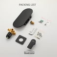 thumbnail image 7 of Boyel Living Waterfall Bathroom Sink Faucet 1- Handle Wall Mount Lavatory Faucet Mixer Tap Solid Brass (with valve) Matte Black, 7 of 7